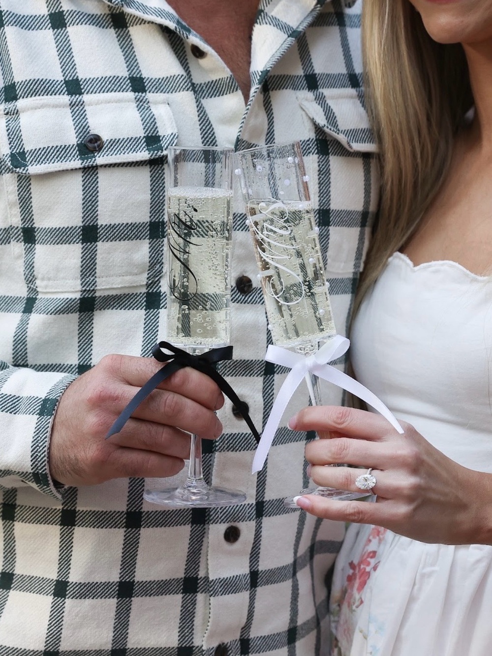 Mr. & Mrs. Champagne Flutes